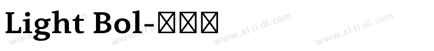 Light Bol字体转换